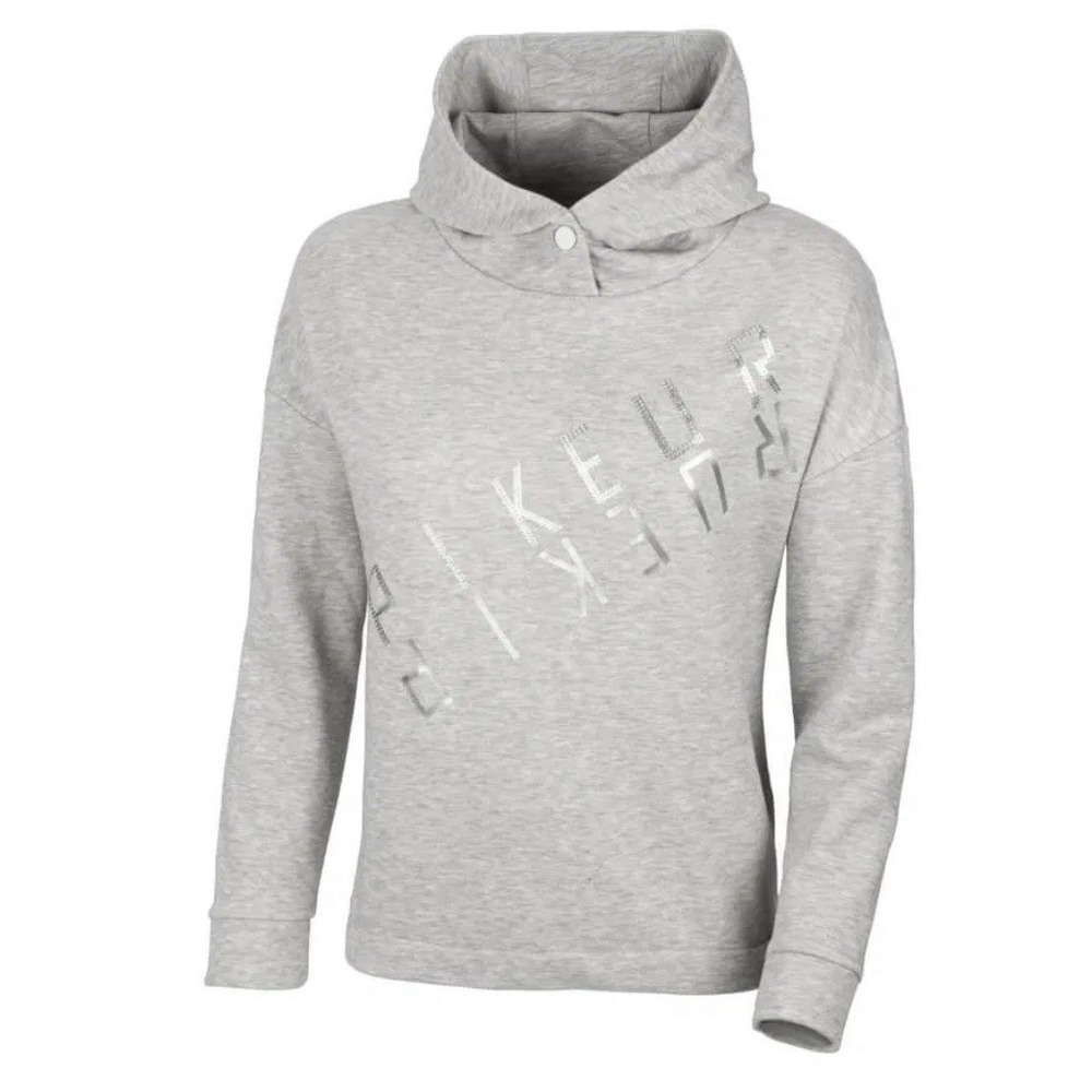 Pikeur Caylee Grey Hooded Logo Sweater 42/10 Sports Collection Lounge Comfort